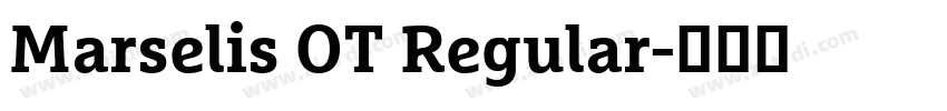 Marselis OT Regular字体转换